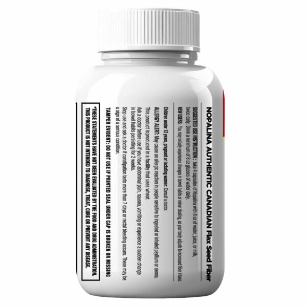 Cápsulas de linaza natural Nopalina presentación