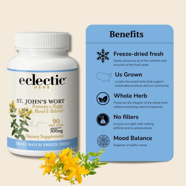 Cápsulas liofilizadas de Hierba de San Juan ECLECTIC INSTITUTE