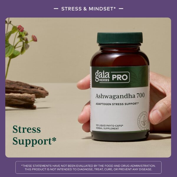 cápsulas líquidas Gaia Herbs PRO Ashwagandha 700mg