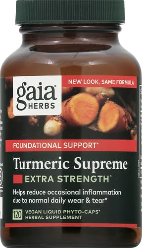 Cápsulas líquidas veganas Gaia Herbs Turmeric Supreme