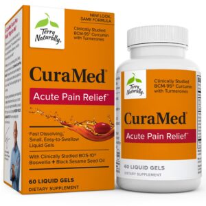 Cápsulas líquidas Terry Naturally CuraMed para alivio del dolor