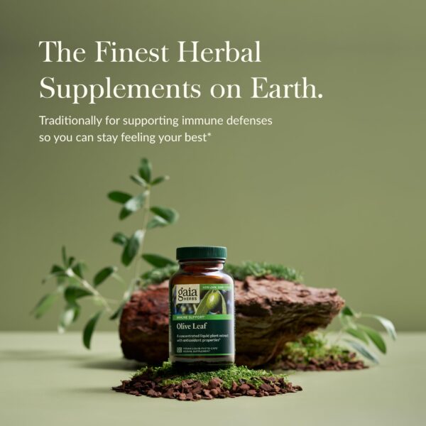 Version 1.0.0 Cápsulas líquidas veganas Gaia Herbs hojas de olivo