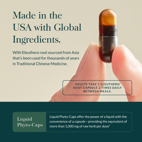 Version 1.0.0 Cápsulas líquidas veganas Gaia Herbs Eleuthero para energía