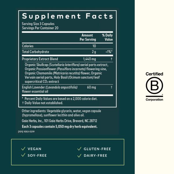 Version 1.0.0 Cápsulas líquidas veganas Gaia Herbs Calm A.S.A.P.