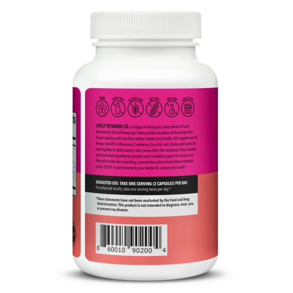 Cápsulas LIVELY VITAMIN CO UTI BFF extractos naturales y vitaminas