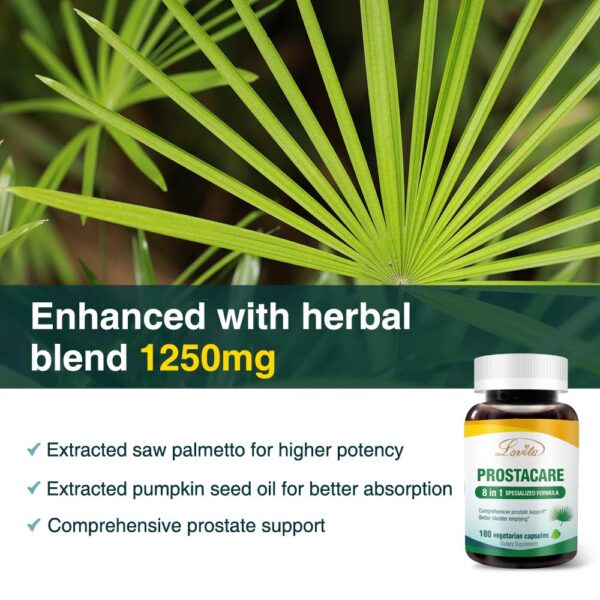 Cápsulas Lovita para salud urinaria y próstata