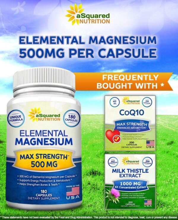 Cápsulas de magnesio para bienestar diario aSquared Nutrition
