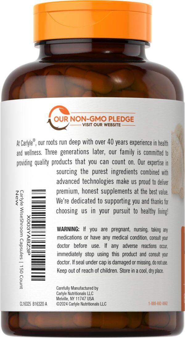 Cápsulas Melena de León Carlyle en mano