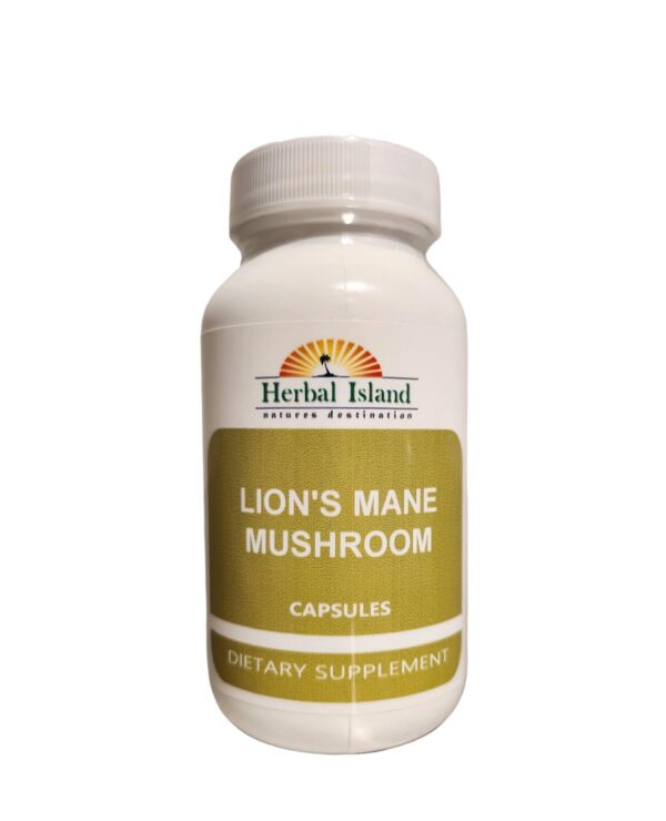 Cápsulas de melena de león en envase transparente