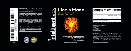 Cápsulas melena de león Intelligent Labs etiqueta frontal