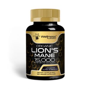 Version 1.0.0 Cápsulas de melena de león orgánicas WellnessLabsRx paquete de 120