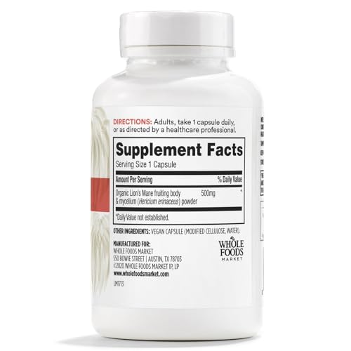Version 1.0.0 Cápsulas Melena de León 365 Whole Foods Market en mano