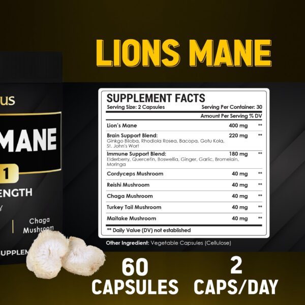 Cápsulas naturales Melena de León y Cordyceps Zolotus