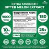 Cápsulas melón amargo fuerza extra Zazzee 9000 mg