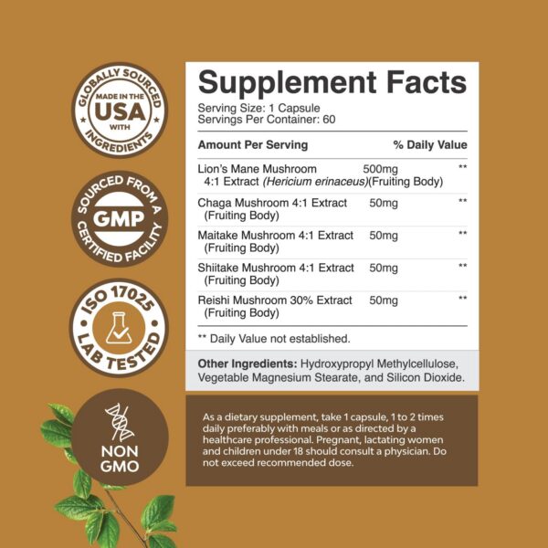 Suplemento nootrópico de Natures Craft para potenciar el cerebro