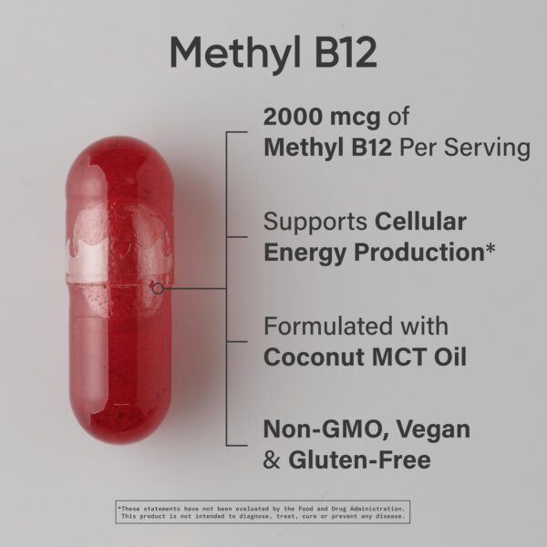 Cápsulas líquidas de Methyl B12 veganas