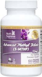 Cápsulas de Metil Folato 5-MTHF 1mg Nutri-Supreme