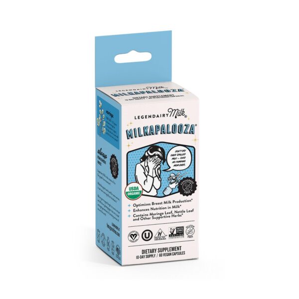 Cápsulas Milkapalooza sin fenogreco para madres que amamantan