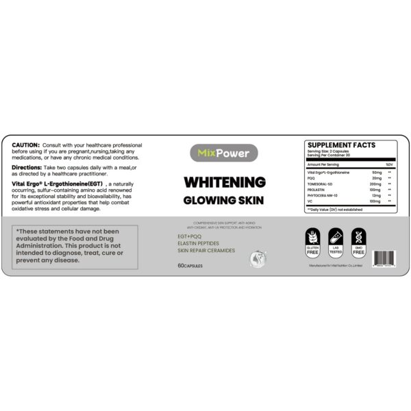 Cápsulas MixPower L-Ergothioneína antioxidantes para piel