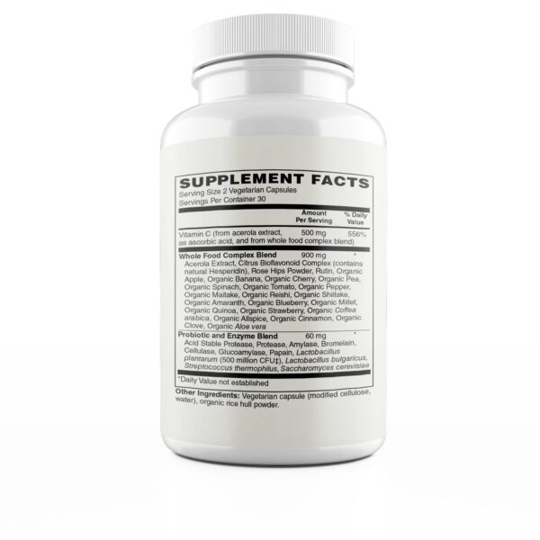 Cápsulas Modern Organics Vitamina C y probióticos