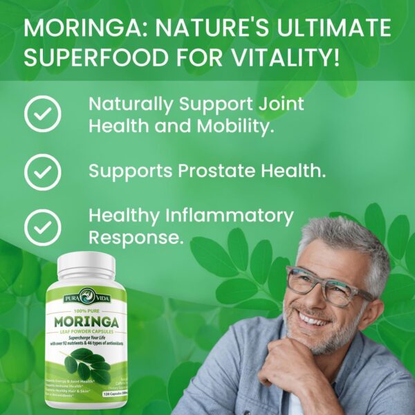 Cápsulas moringa alta calidad de origen único PURA VIDA