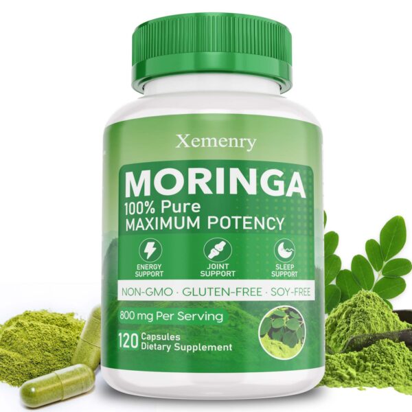 Cápsulas de moringa Xemenry 800mg envase frontal