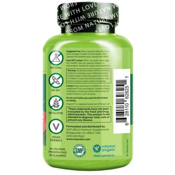 Version 1.0.0 Cápsulas multivitamínicas NATURELO para adolescentes veganas