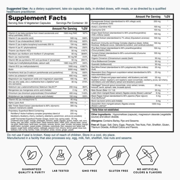 Version 1.0.0 Cápsulas de multivitamínico avanzado Nature's Lab