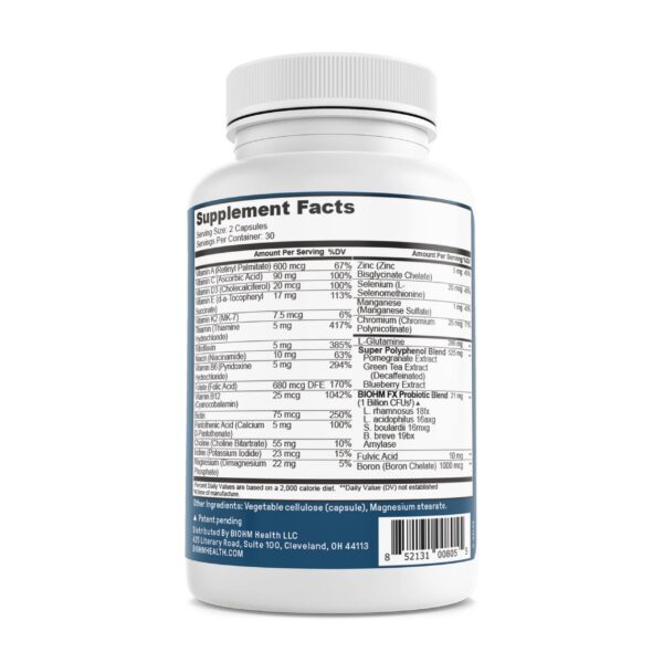 Cápsulas multivitamínicas BIOHM con probióticos para hombres y mujeres