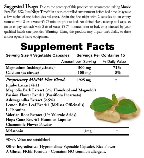 Muestra de cápsulas Muscle Ezze PM Plus sobre fondo blanco