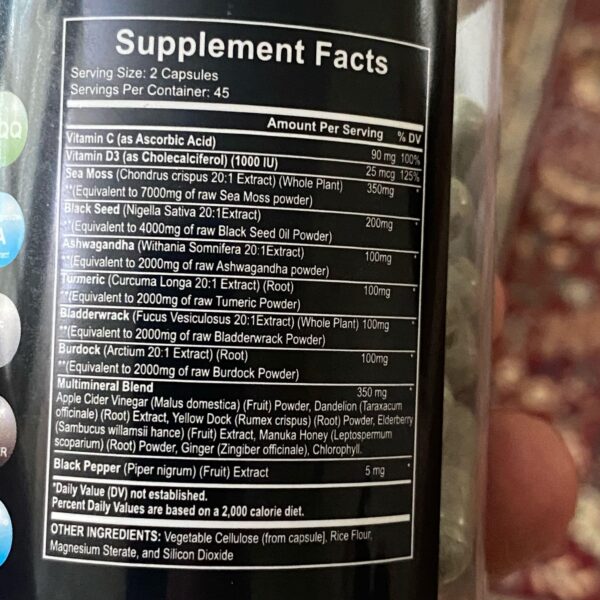 Version 1.0.0 Cápsulas de musgo marino para hombres y mujeres