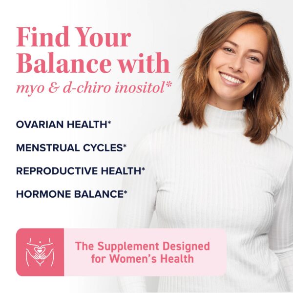 Capsulas de suplemento Myo y D-Chiro Inositol para salud ovárica