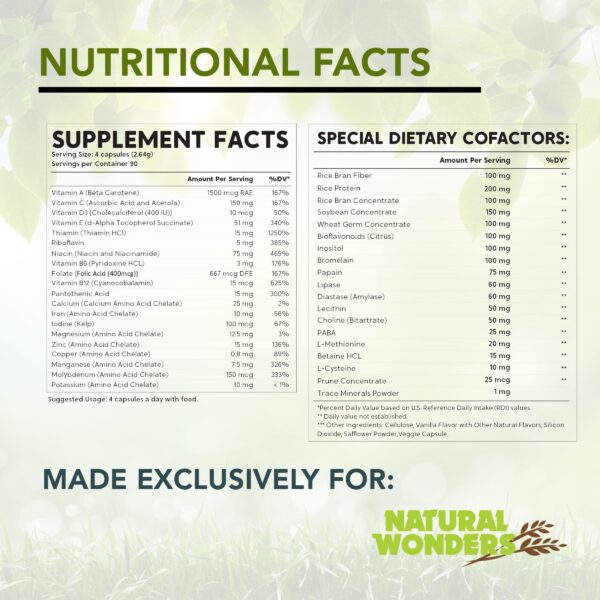 Version 1.0.0 Cápsulas Natural Wonders Life Mate multivitaminas prenatales