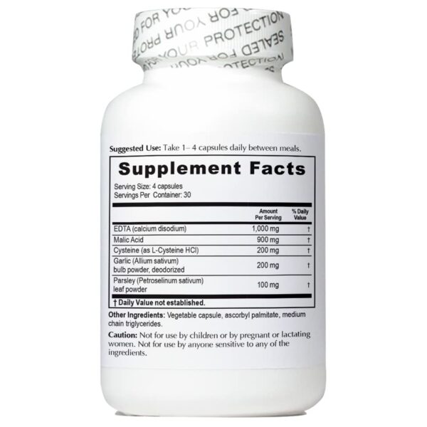 Cápsulas naturales de ajo con EDTA para salud circulatoria