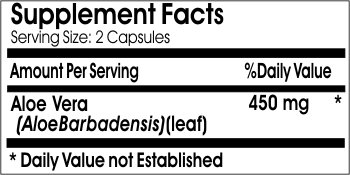 Etiqueta del suplemento Aloe Vera puro PureControl