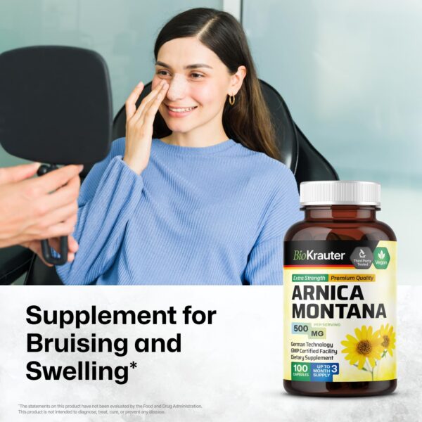 Cápsulas naturales de árnica para inflamación y moretones