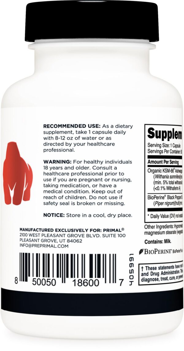 Cápsulas naturales de Ashwagandha para bienestar diario