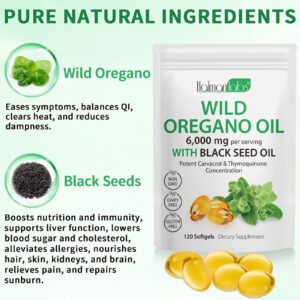 Suplemento Tooffi con 6000mg aceite de orégano y 200mg aceite semilla negra