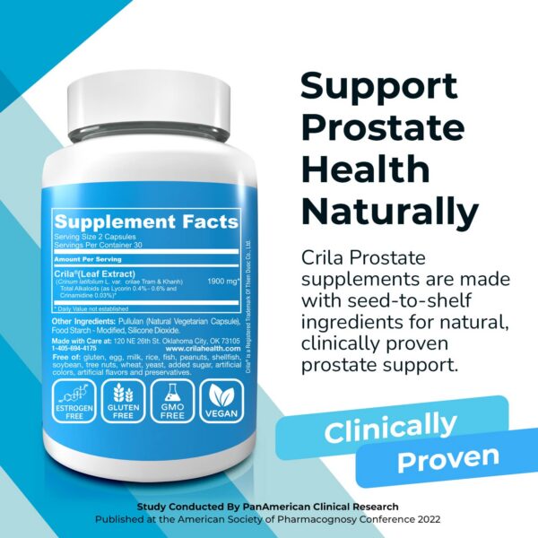 Cápsulas naturales CRILA para salud prostática masculina