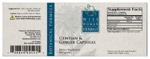 Cápsulas naturales para digestión saludable Wise Woman Herbals