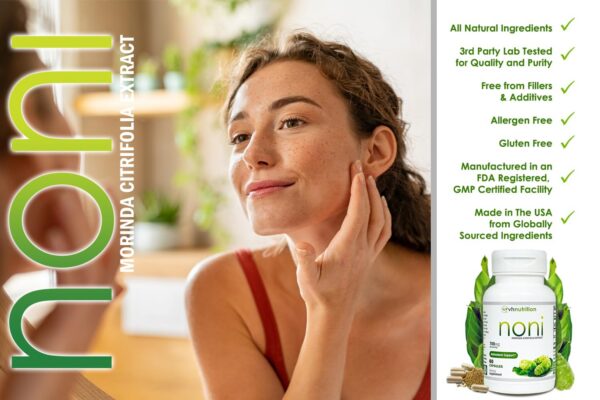 Cápsulas naturales con extracto de Morinda citrifolia Noni