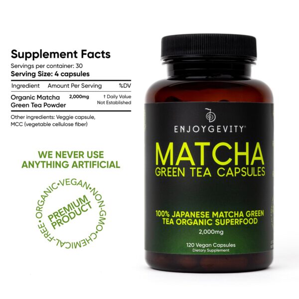 Version 1.0.0 Cápsulas naturales Matcha Matcha sin ingredientes artificiales