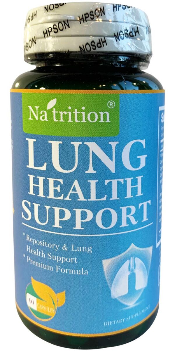 Cápsulas naturales NATRITION con quercetina y polvo de jengibre para pulmones