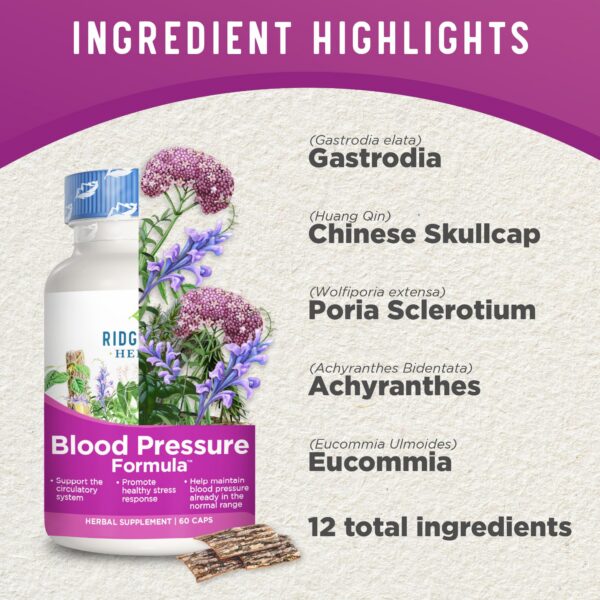 Cápsulas naturales para presión arterial Ridgecrest Herbals