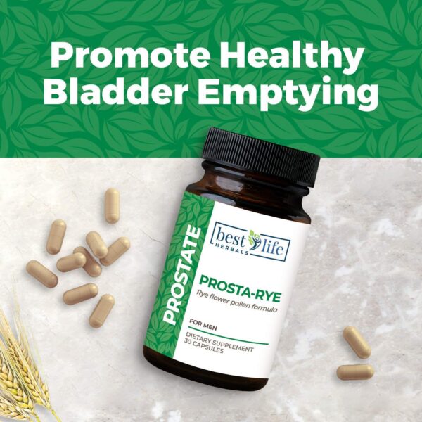 Cápsulas naturales para próstata agrandada Prosta-Rye Best Life Herbals