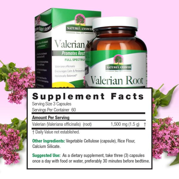 Cápsulas naturales valeriana sin OGM para promoción de sueño tranquilo