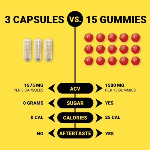 Cápsulas naturales vinagre manzana con madre Intentionally Bare