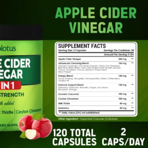 Cápsulas naturales Zolotus vinagre sidra manzana con hierbas