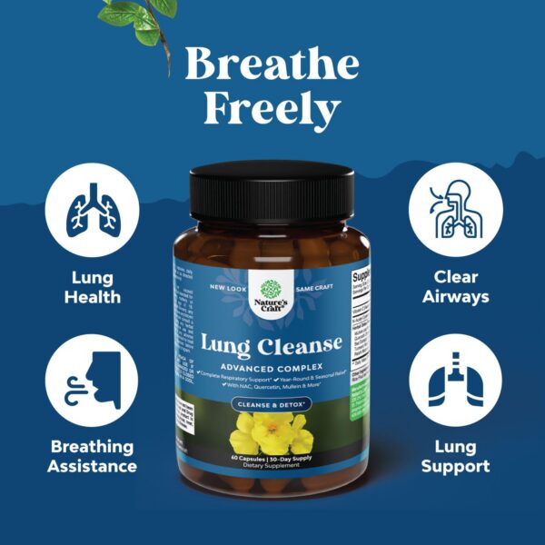 Cápsulas Natures Craft hoja de gordolobo para apoyo pulmonar