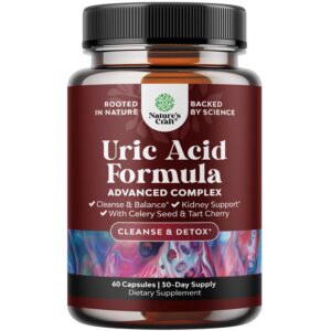 Cápsulas Natures Craft para limpieza y detox de ácido úrico